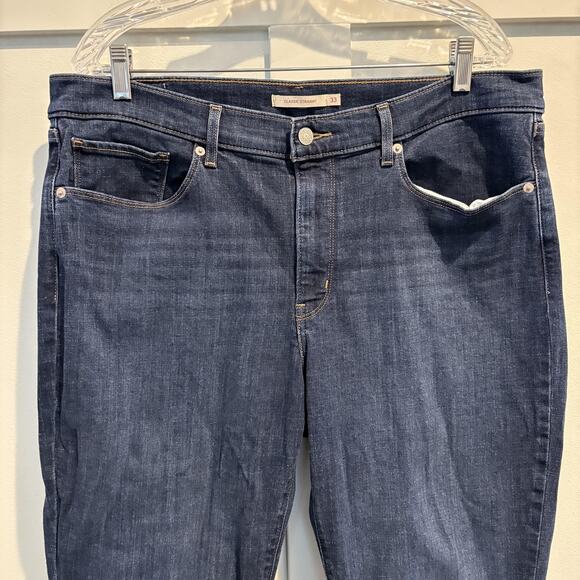 Levis Jeans Womens 33x30 Dark Wash‎ Classic Straight Stretch 393250-0050 - Picture 5 of 14